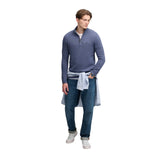 Superdry - M6110764A-27S - Jersey azul de corte ajustado con media cremallera - Hombre