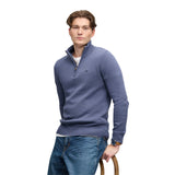Superdry - M6110764A-27S - Jersey azul de corte ajustado con media cremallera - Hombre