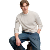 Superdry - Texture Knit M6110777A-71D - Jersey blanco roto de punto con textura - Hombre