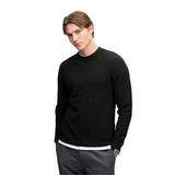 Superdry - Texture Knit M6110777A-AYN - Jersey negro 100% algodón de punto con textura - Hombre