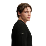 Superdry - Texture Knit M6110777A-AYN - Jersey negro 100% algodón de punto con textura - Hombre