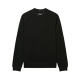 Superdry - Texture Knit M6110777A-AYN - Jersey negro 100% algodón de punto con textura - Hombre
