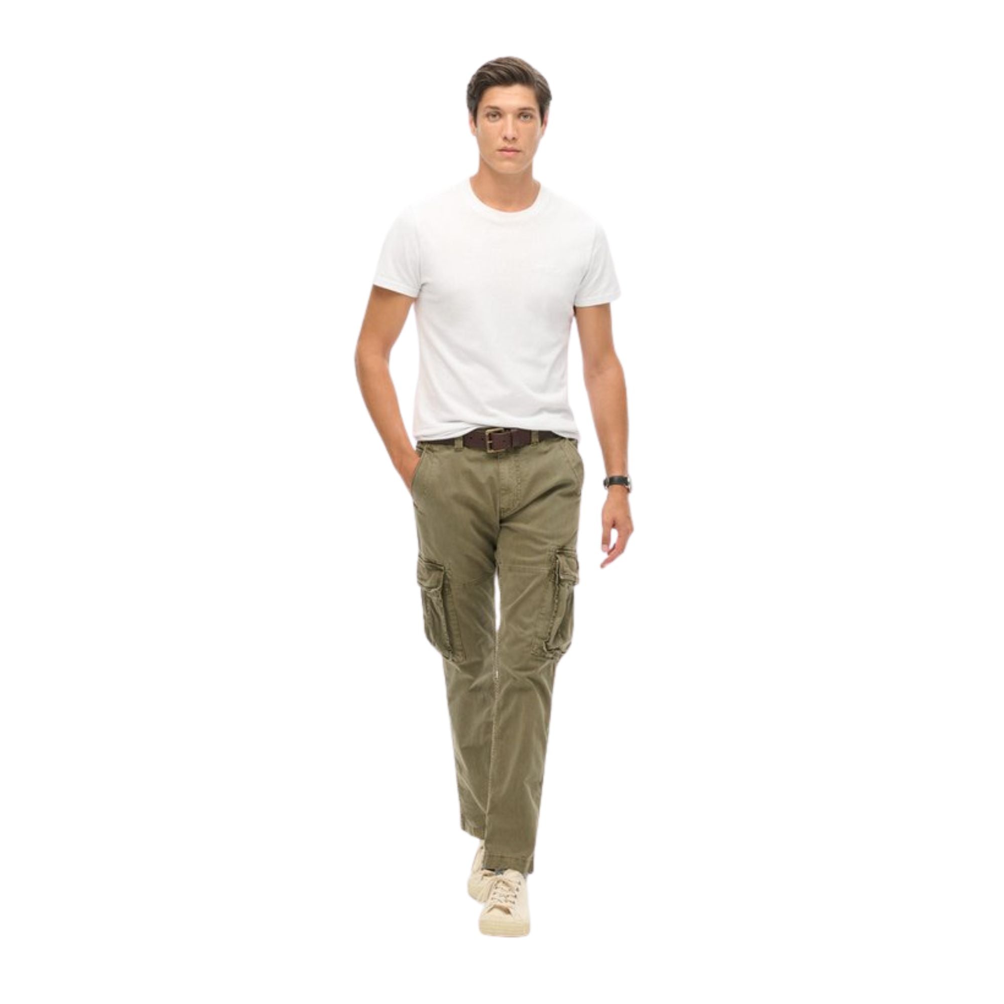 Pantalones cargo verde oliva para hombre - Superdry Core Konestilochic