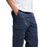 Superdry - Tapered Regular M7011512A-00S - Pantalones cargo azul marino de tiro medio - Hombre