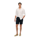 Superdry – Merchant M7110520A-98T – Pantalones cortos azul marino de lino y algodón - Hombre