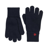 Superdry - M9310564A-98T - Guantes azul marino de punto acanalado 100% algodón con logo bordado