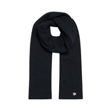 Superdry - M9310565A-02A - Bufanda negra de punto 100% algodón con logo bordado (190x23 cm.)