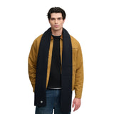 Superdry - M9310565A-02A - Bufanda negra de punto 100% algodón con logo bordado (190x23 cm.)