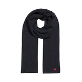 Superdry - M9310565A-98T - Bufanda azul marino de punto 100% algodón con logo bordado (190x23 cm.)