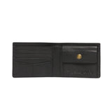 Superdry - M9810388A-02A - Cartera clásica de cuero negro con monedero con cierre a presión (10,5x8,5 cm.)