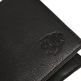 Superdry - M9810388A-02A - Cartera clásica de cuero negro con monedero con cierre a presión (10,5x8,5 cm.)