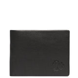 Superdry - M9810388A-02A - Cartera clásica de cuero negro con monedero con cierre a presión (10,5x8,5 cm.)