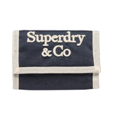 Superdry - Outdoor M9810389A-QNG - Cartera azul marino con cierre de velcro y monedero con cremallera