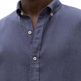 MALIBUALF_LIGHT-Camisa de lino Malibu azul Ecoalf para hombre