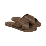 Superdry – Vintage MF310286A-CDD – Sandalias marrones con tiras cruzadas - Hombre