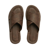 Superdry – Vintage MF310286A-CDD – Sandalias marrones con tiras cruzadas - Hombre