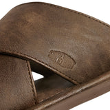 Superdry – Vintage MF310286A-CDD – Sandalias marrones con tiras cruzadas - Hombre
