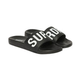 Superdry – Core MF310291A-33B – Chanclas negras veganas con empeine acolchado - Hombre