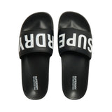 Superdry – Core MF310291A-33B – Chanclas negras veganas con empeine acolchado - Hombre