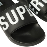 Superdry – Core MF310291A-33B – Chanclas negras veganas con empeine acolchado - Hombre
