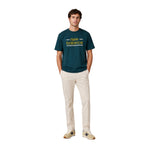 Camiseta verde New Balance Linear Lines hombre | Konestilochic