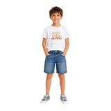 Pepe Jeans – Sage PB5000089-800 – Camiseta blanca de manga corta 100% algodón con logo degradado - Niño