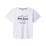Pepe Jeans – Carter PB5000097-800 – Camiseta blanca de manga corta 100% algodón - Niño
