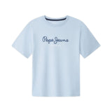 Pepe Jeans – New Art PB5000105-513 – Camiseta azul de manga corta 100% algodón - Niño