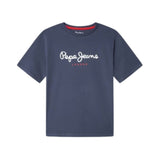 Pepe Jeans – New Art PB5000105-595 – Camiseta azul de manga corta 100% algodón - Niño