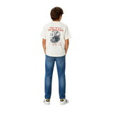 Pepe Jeans - Ottos PB5000160-808 - Camiseta blanca de manga corta con dibujo en la espalda - Niño
