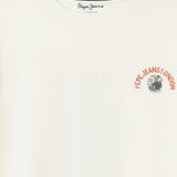 Pepe Jeans - Ottos PB5000160-808 - Camiseta blanca de manga corta con dibujo en la espalda - Niño