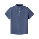 Pepe Jeans – Logan PB5400034-549 – Polo azul de manga corta teñido en prenda 100% algodón - Niño