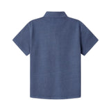Pepe Jeans – Logan PB5400034-549 – Polo azul de manga corta teñido en prenda 100% algodón - Niño