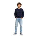Pepe Jeans – Michael PB5800073-595 – Sudadera azul marino en tejido de felpa 100% algodón - Niño