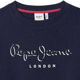 Pepe Jeans – Michael PB5800073-595 – Sudadera azul marino en tejido de felpa 100% algodón - Niño