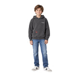 Pepe Jeans - Raymond PB5800078-987 - Sudadera gris tipo canguro 100% algodón con capucha - Niño