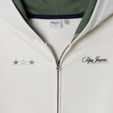 Pepe Jeans - Tate PB5800080-808 - Sudadera blanco roto con capucha y cremallera completa - Niño