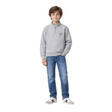 Pepe Jeans - Dustine PB5800093-933 - Sudadera gris con media cremallera y bolsillos - Niño