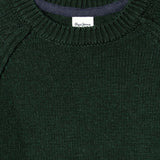 Pepe Jeans - Callum PB7000025-697 - Jersey verde de lana con manga raglán - Niño