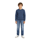 Pepe Jeans - Ivan PB7000026-595 - Jersey azul 100% algodón de corte regular y acabados acanalados - Niño