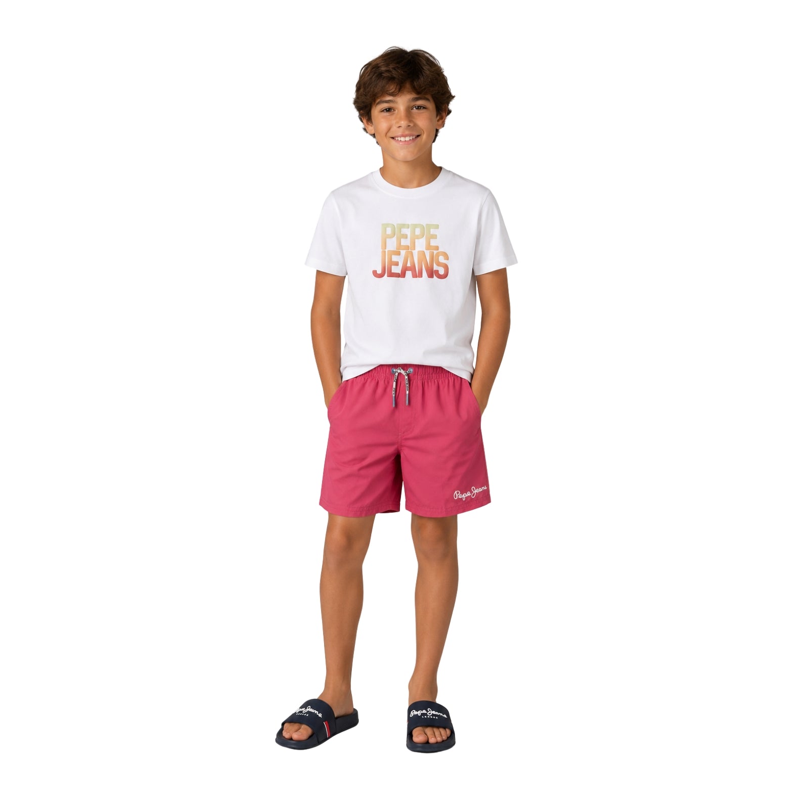 Bañador rosa niño Pepe Jeans bermuda Konestilochic