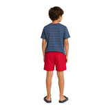 Pepe Jeans - PBB100003-264 – Bañador bermuda roja de secado rápido con logo estampado - Niño