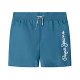 Pepe Jeans - PBB100003-557 – Bañador bermuda azul de secado rápido con logo estampado - Niño