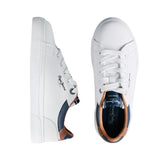 Pepe Jeans - Kenton Court B PBS30569-800 - Sneakers blancas con detalles en ante - Niño