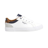 Pepe Jeans - Kenton Court B PBS30569-800 - Sneakers blancas con detalles en ante - Niño