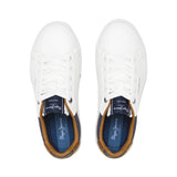 Pepe Jeans - Kenton Court B PBS30569-800 - Sneakers blancas con detalles en ante - Niño