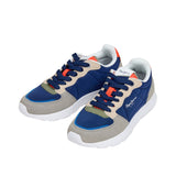 Pepe Jeans – Teagan PBS400009-933 – Sneakers azules con combinación de materiales y detalles metálicos - Niño