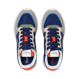Pepe Jeans – Teagan PBS400009-933 – Sneakers azules con combinación de materiales y detalles metálicos - Niño