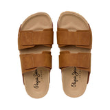 Pepe Jeans – Bio Bow PBS800002-879 – Sandalias marrones anatómicas con doble correa - Niño