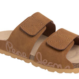 Pepe Jeans – Bio Bow PBS800002-879 – Sandalias marrones anatómicas con doble correa - Niño